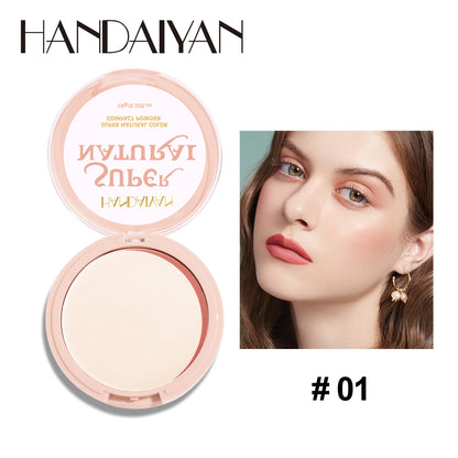 Makeup and face HANDAIYAN Light Soft Setting Pressed Powder Natural Waterproof Long-lasting Full Cover Makeup Cosmetics for Different Skin Color