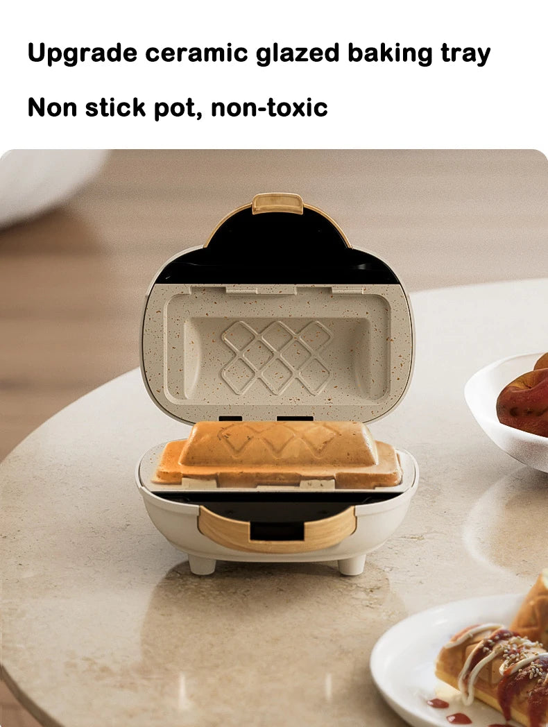 Kitchen Sandwich Breakfast Machine Double-Sided Heating Frying Baking Pan Hot Press Bread Panini Machine Cheese Grill Hot Dog Toaster kitchen perfect