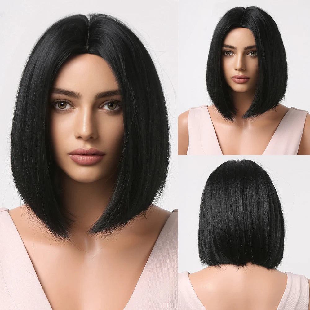 Crown & Glory Wigs HENRY MARGU Dark Root Ombre Brown Blonde Short Hair Wigs Fluffy Pixie Cut Synthetic Wig for Black White Women Heat Resistant