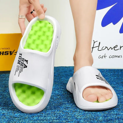 Men shoes New Summer Men Massage Slippers Sides Indoor   Sandals Beach Casual Shoes Soft Sole Slides Men Flip-flops Men's Sandals