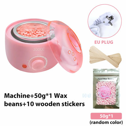 bathroom  200CC Wax Heater Warmer Hair Removal Machine For Hand Foot Body SPA Epilator Paraffin Wax Pot +Wax Beans + Wood Sticks