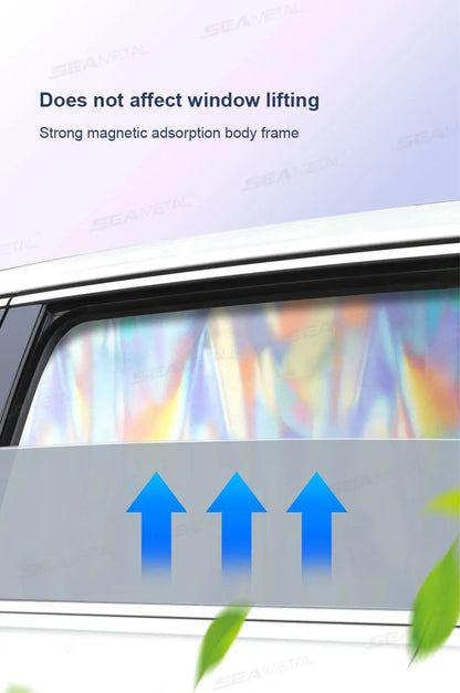 Car   SEAMETAL 2Pcs Magnetic Car Sun Shade Side Window Curtains UV Reflection Car Sun Protection Cover Anti Glare Auto Privacy Curtain