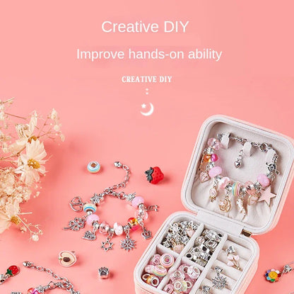 Toys DIY Handmade Toy Girl Bracelet Handmade Beaded Diy Material Wear Bead Necklace Girl Children Birthday Toy Gift