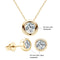 Jewellery Real 3ctw. D Color Moissanite Jewelry Set 925 Silver 18k Gold Plated Pendant Necklace Stud Earrings Set for Women Men Gift