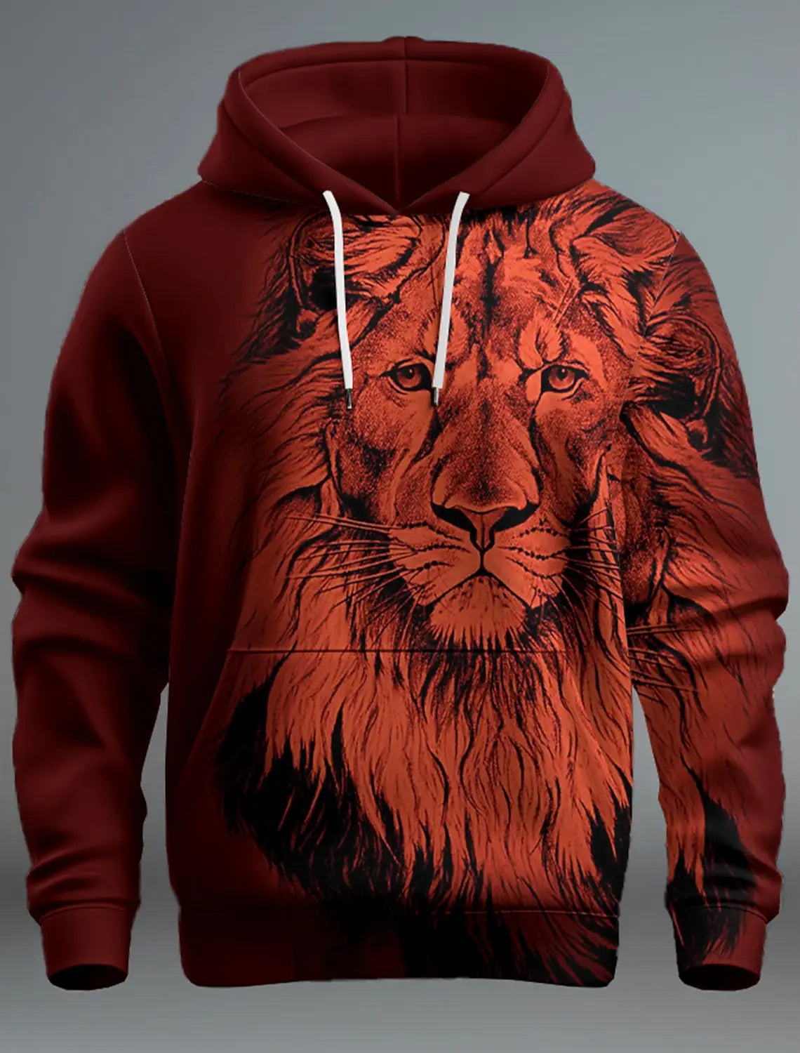 Men clothing  Graphic Lion Men's Fashion 3D Print Hoodie Streetwear Hoodies Long Sleeve