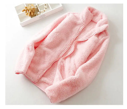 Woman clothing   Coral fleece plush jacket women's autumn and winter polar fleece thickened loose fragrance 2022 warm clothes jacket ins hot