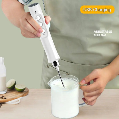 Kitchen  3 In 1 Portable Electric Milk Frother Mini Foam Maker Handheld Foamer High Speeds Drink Mixer Coffee Foamer Food Blender