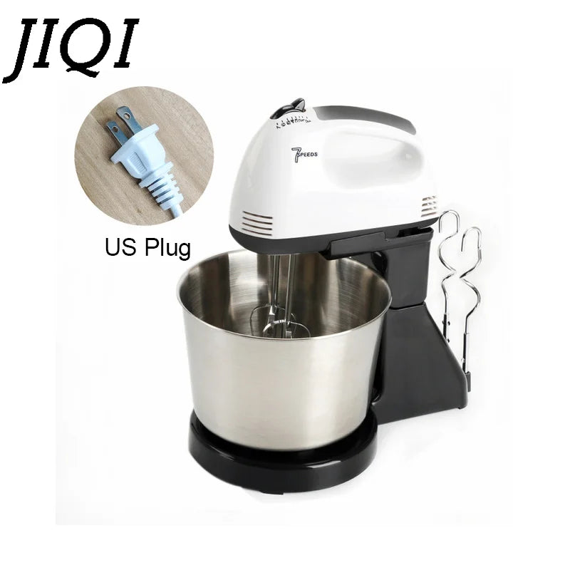 Kitchen  JIQI 7 Files Dough Mixer Egg Beater Food Blender Kitchen Electric Food Processor hand held cream milk Foamer whisk Stirrer 110V