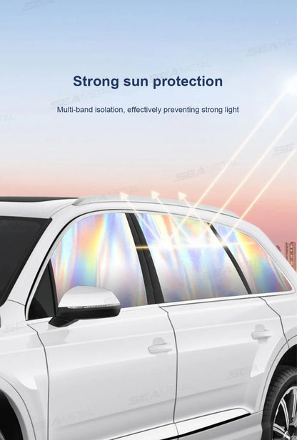 Car   SEAMETAL 2Pcs Magnetic Car Sun Shade Side Window Curtains UV Reflection Car Sun Protection Cover Anti Glare Auto Privacy Curtain