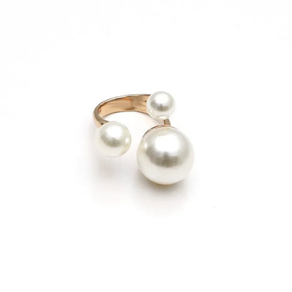 Jewellery  1Pcs Fashion Jewelry Elegant Pearl Rings for Women Opening European American Style Rings Wedding Decoration