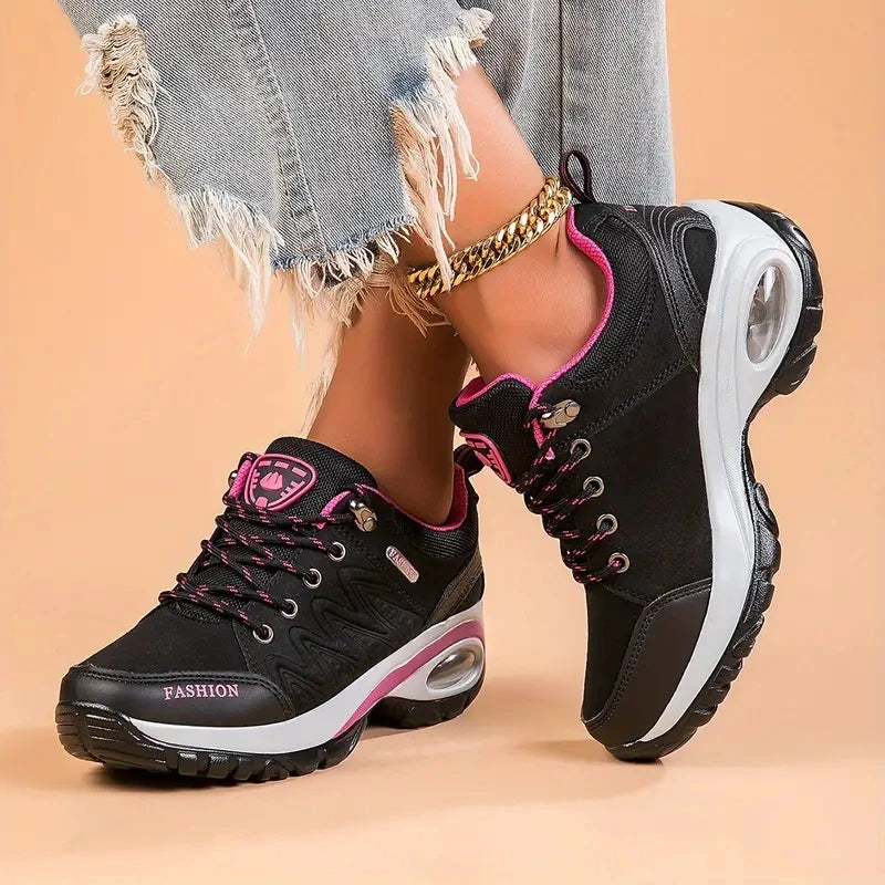 Woman shoes Women Platform Sneakers Casual Fashion Running Shoes For Women Comfortable Vulcanize Sport Shoes Leather Walking Climbing Shoes