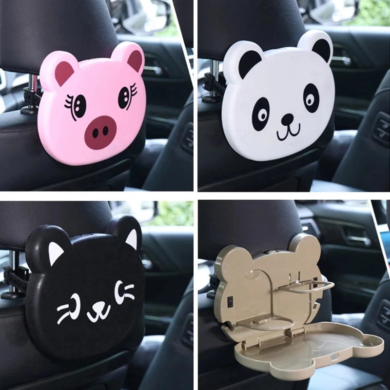 Car   Multifunction Cartoon Shaped Folding Auto Car Back Seat Table Drinks Baby Dinner Plate The Car Tray Car Cup Holder