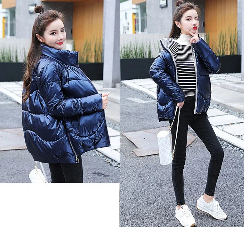 Woman clothing   Zip-up Jackets for Women Thick Padding Black Duck Down Woman Coat Quilted Padded Winter 2024 Luxury Fashion Inter Special 2024