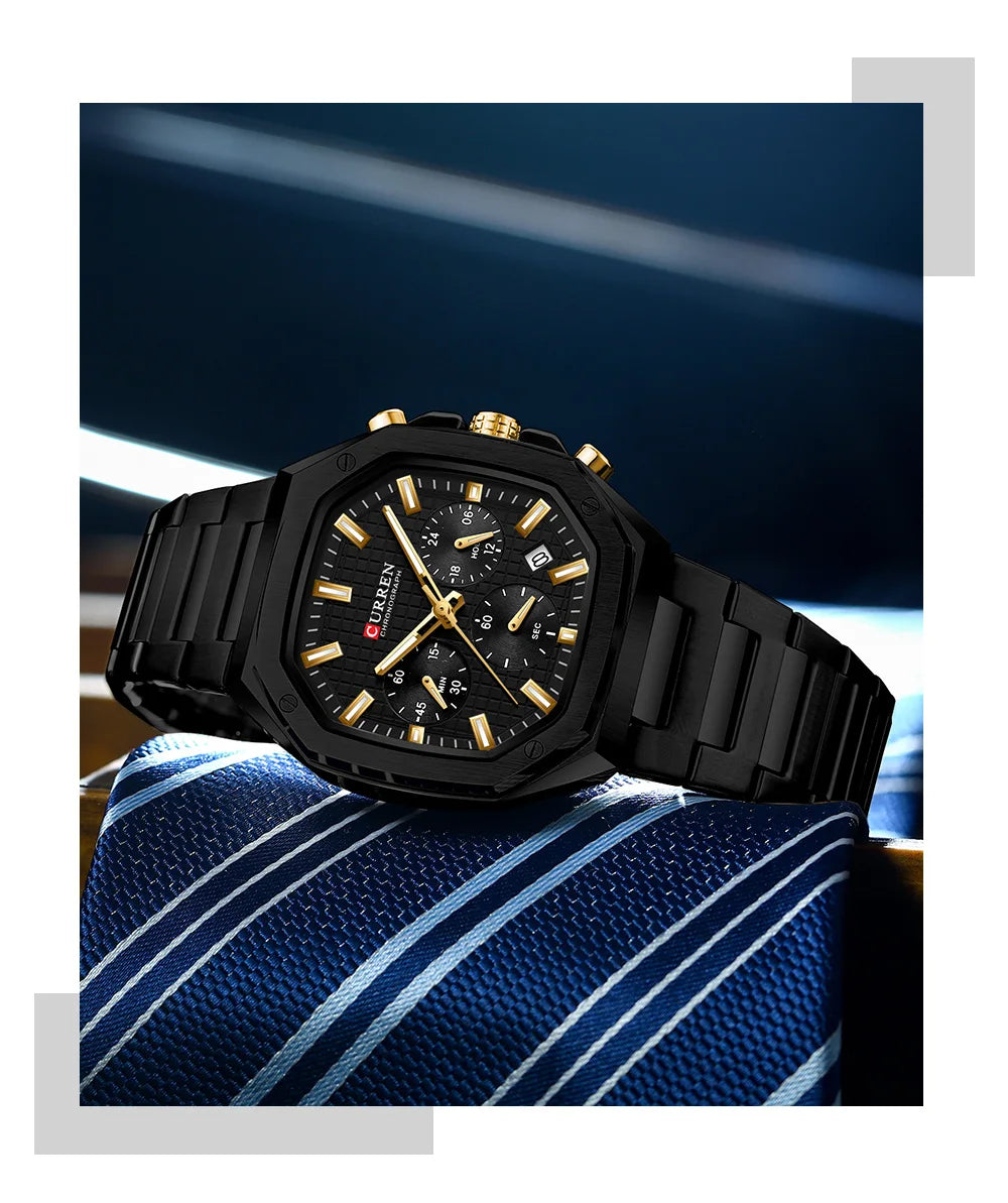 Jewellery   CUREEN Fashion Date Quartz Men Watches Top Brand Luxury Male Clock Chronograph Sport Mens Wrist Watch Relogio Masculino