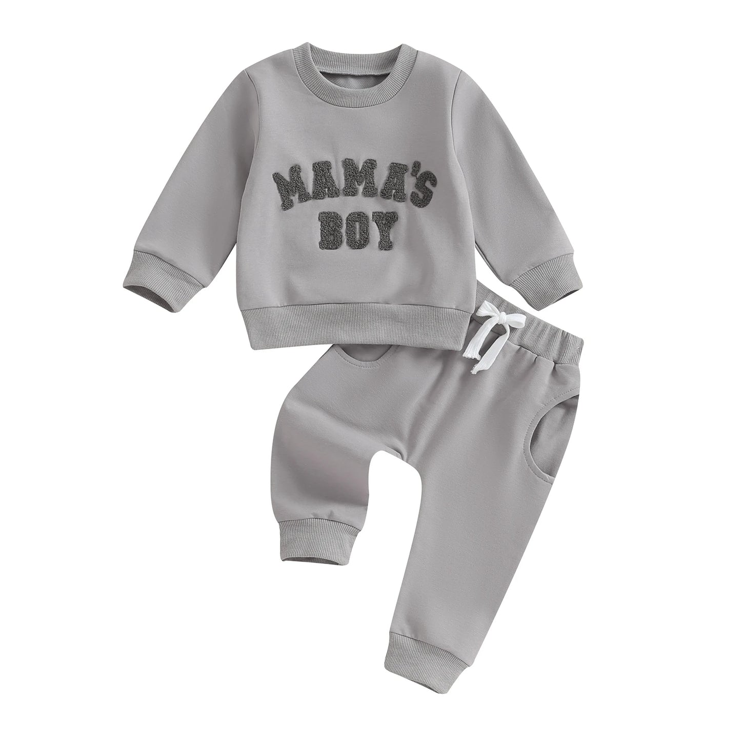 Boy  clothing Pudcoco Infant Baby Boy 2Pcs Fall Outfits Long Sleeve Letter Embroidery Pullover + Pocket Pants Set Toddler Clothes 0-3T