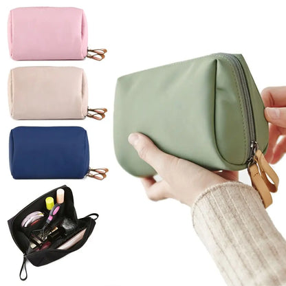 Makeup and face  Small Makeup Bag Simple Solid Colour Cosmetic Storage Bag for Women