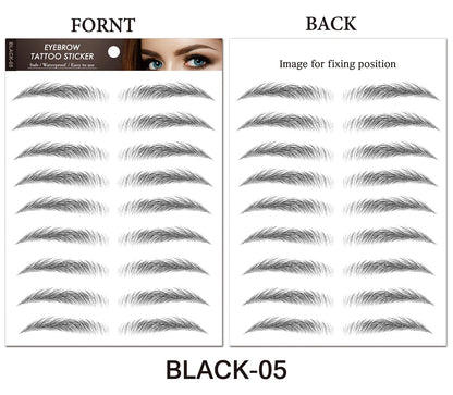 Makeup and Face Waterproof 6D Eyebrow Tattoo Stickers Lasting Makeup Hair-Like Brow Cosmetics