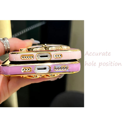 Makeup and face  Make Up Mirror Rabbit Flower Strap Case For Samsung Galaxy S24 S23 FE Plus Ultra Fan Edition