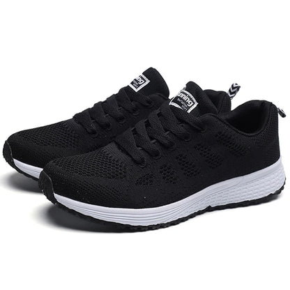 Woman shoes  New Breathable Women's Sneakers Fashion Comfortable  Sneakers Women Mesh Fabric Lace