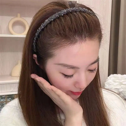 Style & Shine Hair   Toothed Rhinestone Headband Fashion Make Up Plastic Diamond Hair Hoop