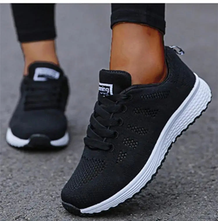 Woman shoes  New Breathable Women's Sneakers Fashion Comfortable  Sneakers Women Mesh Fabric Lace