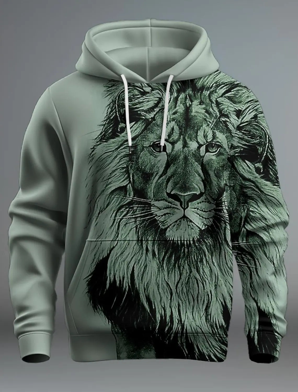 Men clothing  Graphic Lion Men's Fashion 3D Print Hoodie Streetwear Hoodies Long Sleeve