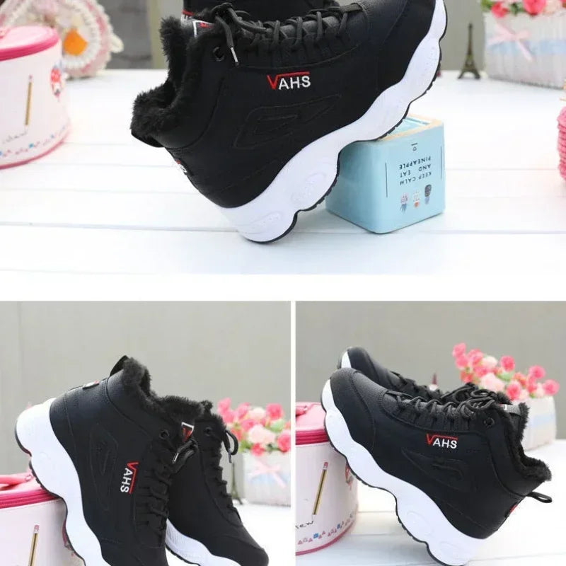 Woman shoes New High-quality Warm Cotton Shoes for Women High-top Short Plush Sports Women's Shoes Non-slip Casual Flat-soled Women's Shoes