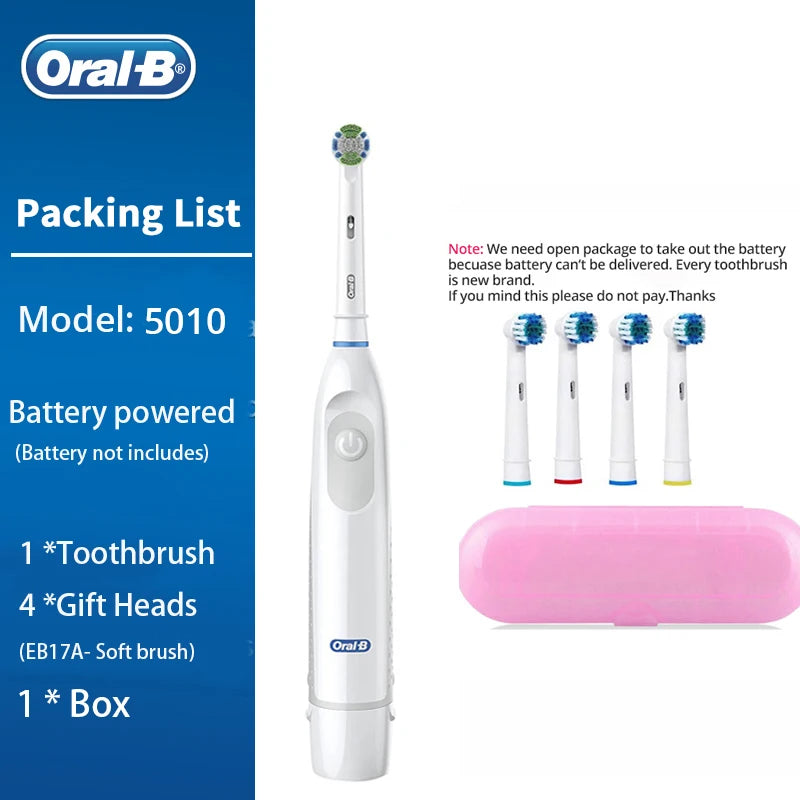 Bathroom  Oral-B Electric Toothbrush Rotating Toothbrush Battery Powered Brush