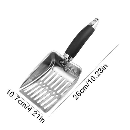 Pets Dog Cat Clean Faeces Supplies Stainless steel shovel Cat Litter Scoop Reduces Dust Metal Long Handle Scoop Pet Cleanning Tools