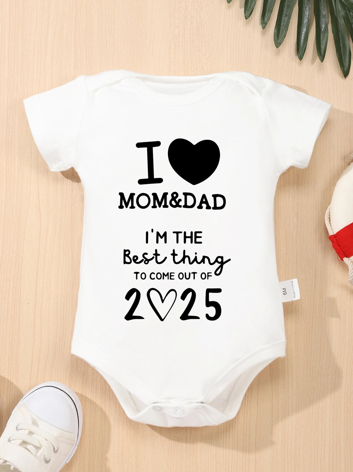 Boy clothing  White 100%Cotton Comfy New born Romper I'm The Best Thing To Come Out Of 2025 Funny 0-24m Infant Bodysuit