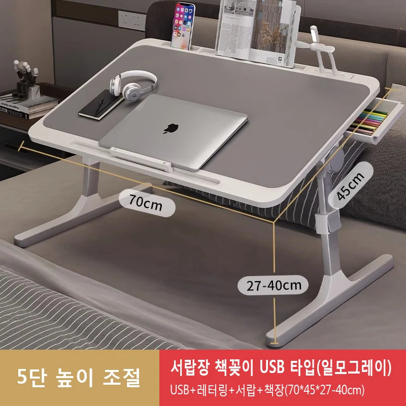 Livng Room Home Folding Laptop Desk for Bed & Sofa Laptop Bed Tray Table Desk Portable Lap Desk for Study Reading Bed Top Tray Table