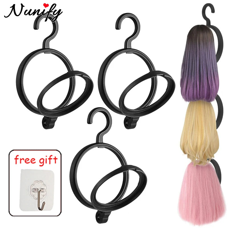 Style & Shine Hair  5/10Pcs Plastic Wig Hanger For Multiple Wigs Black Hanging Wig Stand Wholesale Wig Hanger Free Shipping Portable Wig Dryer Stand