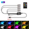 Car   Neon Car LED Interior Lights RGB Ambient Light Kit With APP Wireless Control LED Auto Atmosphere Decorative Lamp