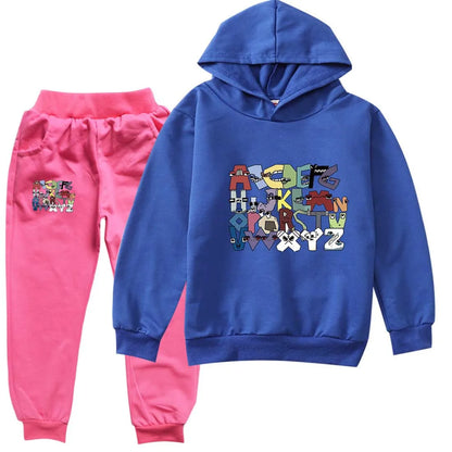 Boy  clothing   Alphabet lore Kids Clothing Sets Autumn Long Sleeves Sweatshirt Suits Boys Girls Hoodies+Pants Set Outfits Children Clothes