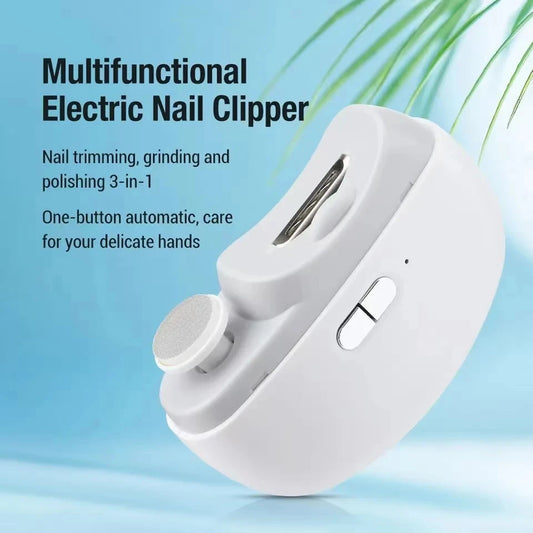 Bathroom Electric Nail Clipper Grinding and Polishing 2 in 1 Multifunctional Portable Automatic Nail Grinder Electric Manicure Tool