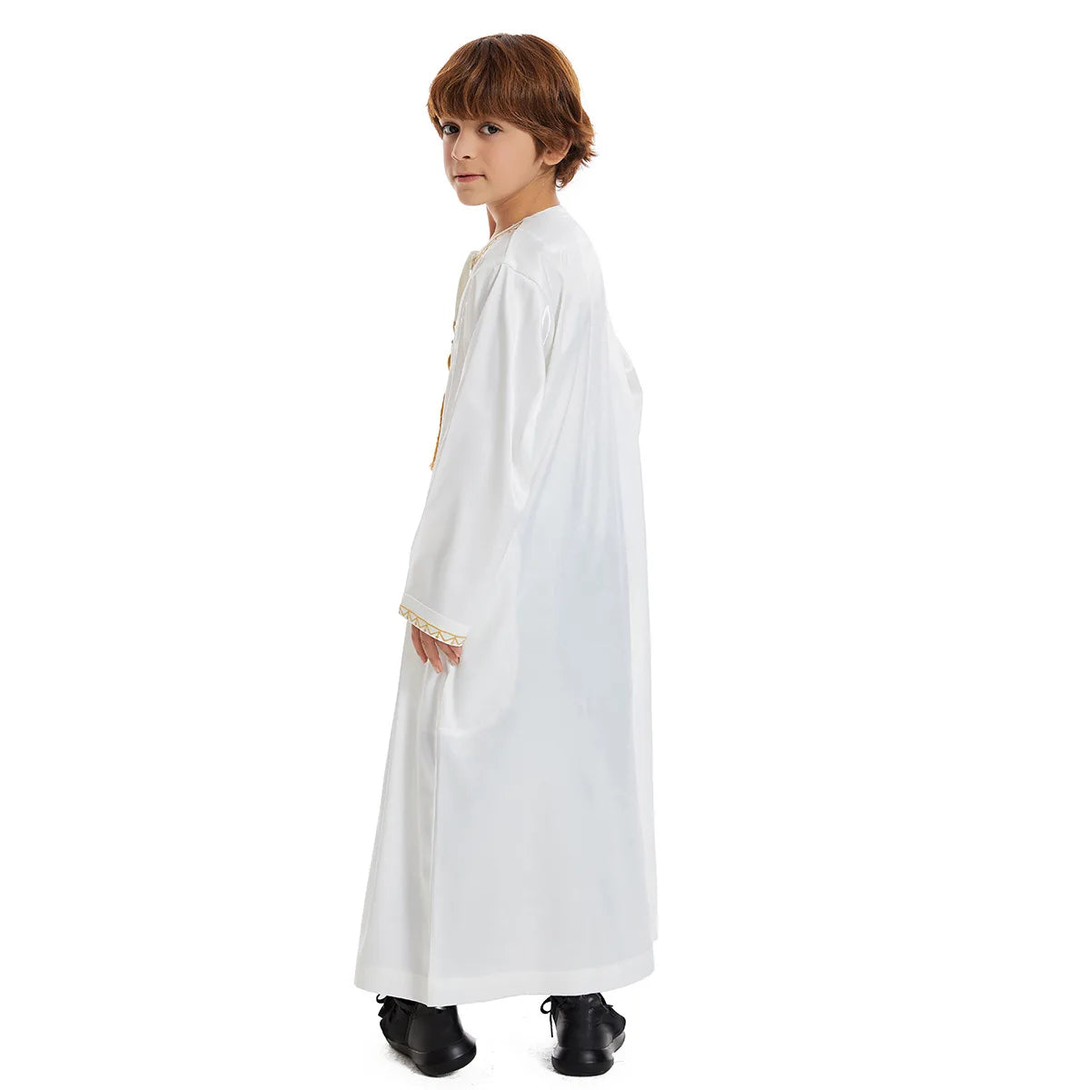 Muslim family  Eid Muslim Children Abaya Ramadan Jubba Prayer Thobe Boy Kids Abayas Islam Long Robe Gown Kaftan Dubai Arab Tassel Dishdasha