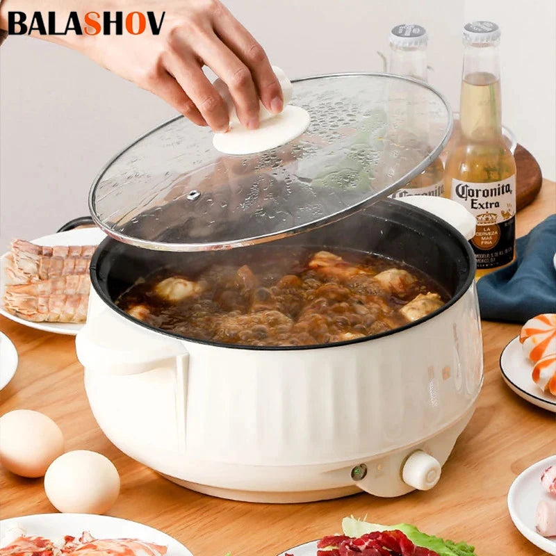 Kitchen Multi kitchen Cooker Multifunctional Electric Pan Non-stick Cookware Rice Cooker Multi Ramen Soup Hotpot for Dormitory Kitchen 220V EU