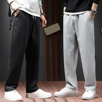 Men clothing   Sweatpants Straight Fit Joggers Loose Drawstring Sports Pants Autumn Men Jogger Pants Casual Long Trousers Tracksuit Men