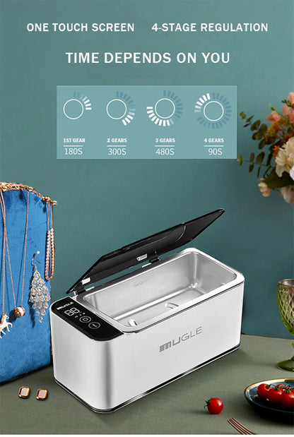 Bathroom 50W Ultrasonic Cleaner Glasses Cleaner High Frequency Ultrasound Washing Cleanser Bath for Jewelry Glasses Cleaning Machine