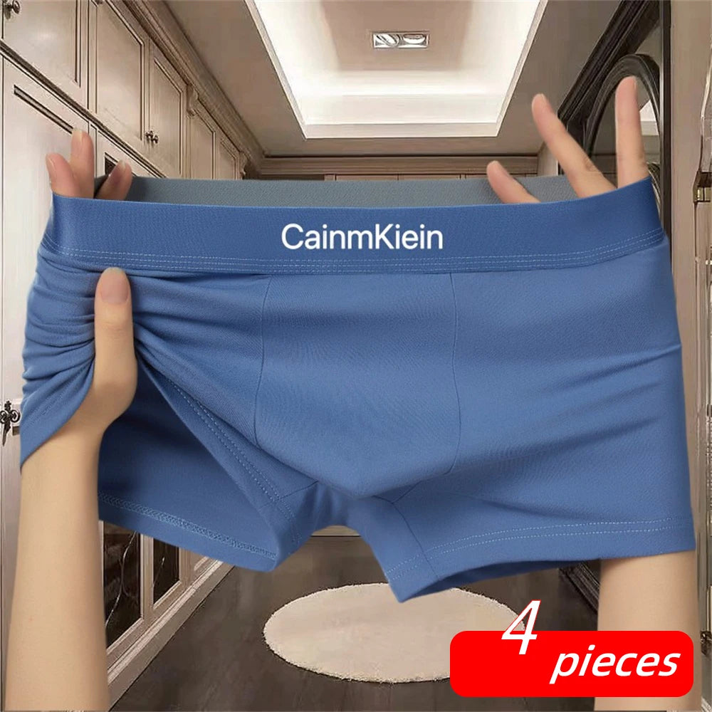 Men clothing  4 pcs  Men's Underwear Hombre Panties Boxers Short Solid Male Underwear Soft Men Panties Shorts Underwear