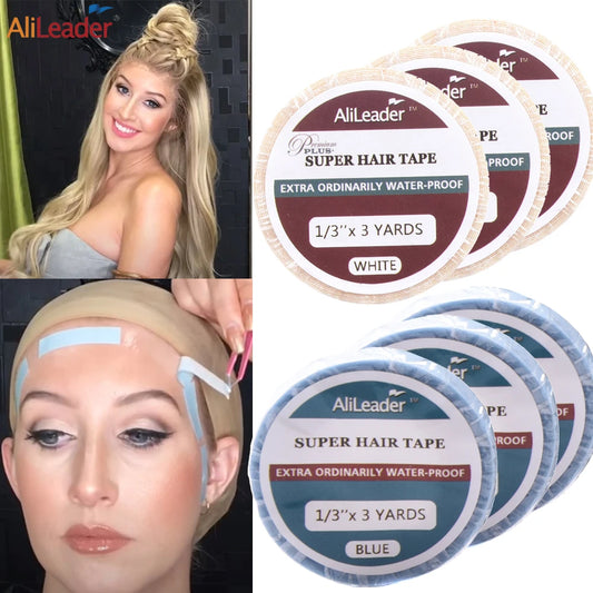 Style & Shine Hair  Waterproof Adhesive Tape for Hold Lace Wig Transparent and Invisible Lace Front Tape 3YD/pcs Wig & Hairpiece Adhesives Glue Tape