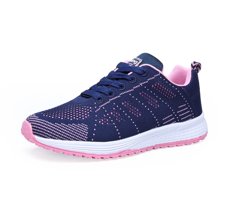 Woman shoes  New Breathable Women's Sneakers Fashion Comfortable  Sneakers Women Mesh Fabric Lace