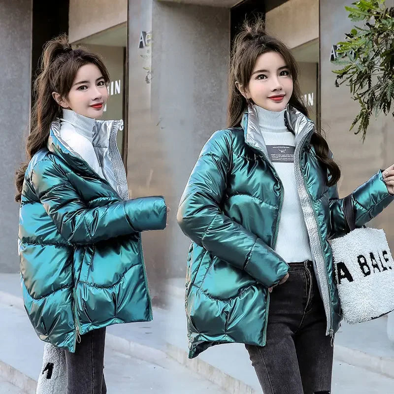 Woman clothing   Zip-up Jackets for Women Thick Padding Black Duck Down Woman Coat Quilted Padded Winter 2024 Luxury Fashion Inter Special 2024