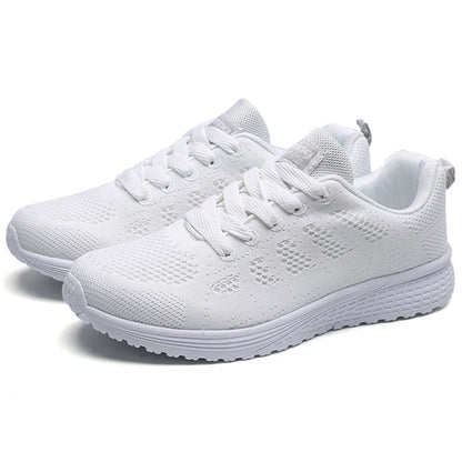 Woman shoes  New Breathable Women's Sneakers Fashion Comfortable  Sneakers Women Mesh Fabric Lace