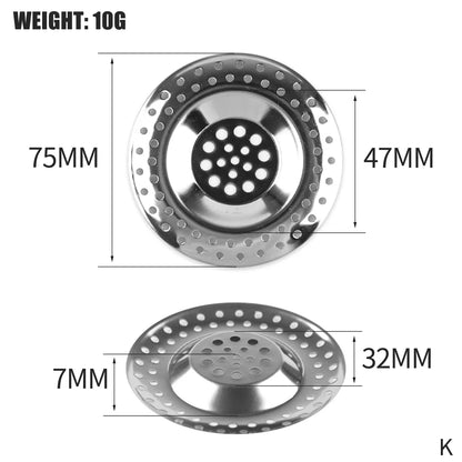 Kitchen 1PCS Kitchen accessories Sink Filter Stainless Steel Mesh Sink Strainer Filter Bathroom Sink Strainer Drain Hole Filter Trap Waste Screen