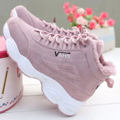 Woman shoes New High-quality Warm Cotton Shoes for Women High-top Short Plush Sports Women's Shoes Non-slip Casual Flat-soled Women's Shoes