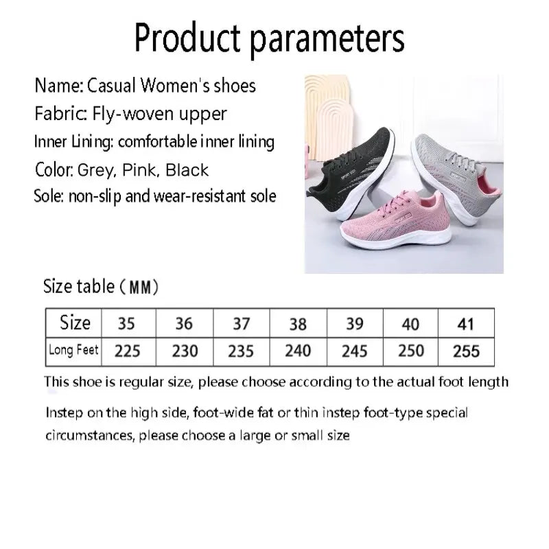 Woman shoes  Spring/Summer New Flat Bottom Mesh Sports Women's Casual Soft Sole Lightweight Running Shoe