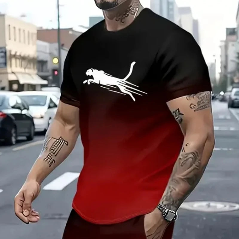 Men clothing Animal T-Shirts For Men Street Fashion Short Sleeve Tee Shirts