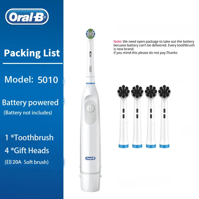 Bathroom  Oral-B Electric Toothbrush Rotating Toothbrush Battery Powered Brush