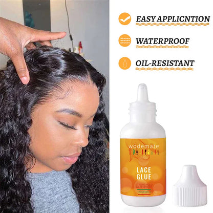 Style & Shine Hair Lace Glue Waterproof Hair Bonding Glue Invisible Wig Adhesive With Elastic Bands+Hair Wax Stick Strong Hold Edge Control Gel